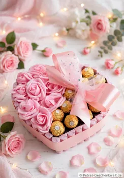 Pralinen Torte Herz Geschenk Valentinstag Muttertag Hochzeitstag